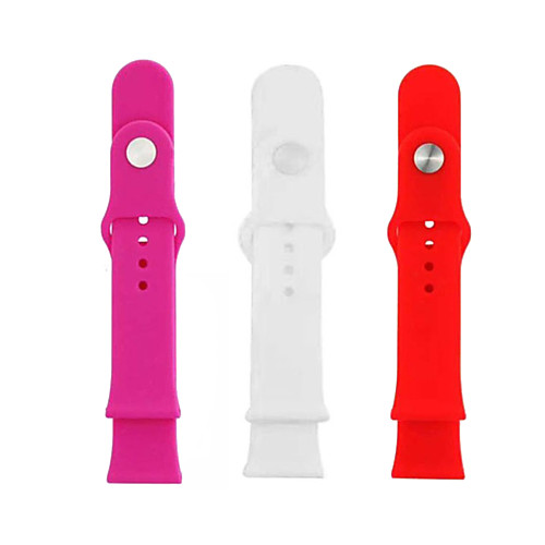 

3 pack Watch Band for Apple Watch Series 5/4/3/2/1 Apple Classic Buckle Silicone Wrist Strap