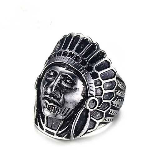 

Men Band Ring Geometrical Silver Steel Totem Series Fashion 1pc 9 10 11 12 / Men's