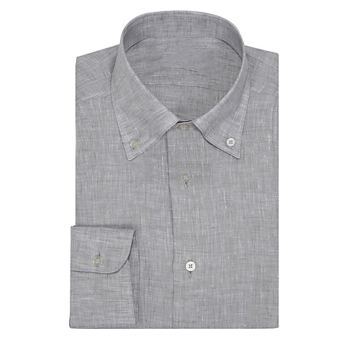 

Pure Gray Linen Button Down Shirt