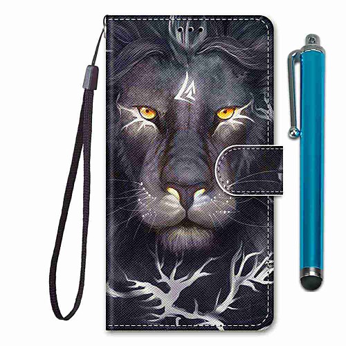 

Case For Samsung Galaxy S10 / S10 Plus / S10 E Wallet / Card Holder / with Stand Curly Lion Head PU Leather / TPU for A10s / A20s / A50(2019) / A70(2019) / A90(2019) / Note 10 Plus / J6 Plus(2018)
