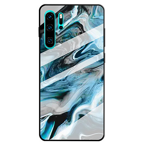 

Case For Huawei Huawei P20 lite / Huawei P30 / Huawei P30 Pro Pattern Back Cover Marble Tempered Glass
