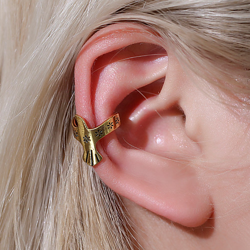 

Men's Women's Clip on Earring Ear Cuff Hollow Out Bird Earrings Jewelry Gold / Silver For Gift Daily Street Work Festival