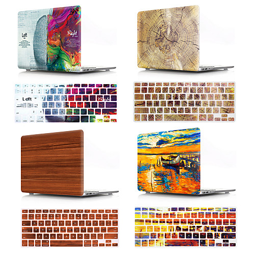 

Mac Keyboard Cover & MacBook Case Wood Grain / Word / Phrase / Oil Painting Plastic for New MacBook Pro 15-inch / New MacBook Pro 13-inch / New MacBook Air 13 2018