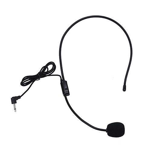 

New Lightweight Portable Microphone Headphone with 3.5mm Cable Conference Guide Connector Headset Microphone for Meeting Teaching