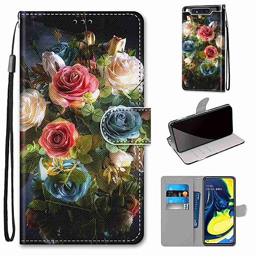 

Phone Case For Samsung Galaxy S10 S10 Plus S10 E Wallet Card Holder with Stand Rose Flower leather for A10s A20s A50(2019) A70(2019) A90(2019) Note 10 Plus J6 Plus(2018)