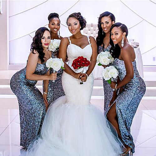

Mermaid / Trumpet Wedding Dresses V Neck Court Train Lace Tulle Spaghetti Strap Sexy Beautiful Back with Appliques 2021