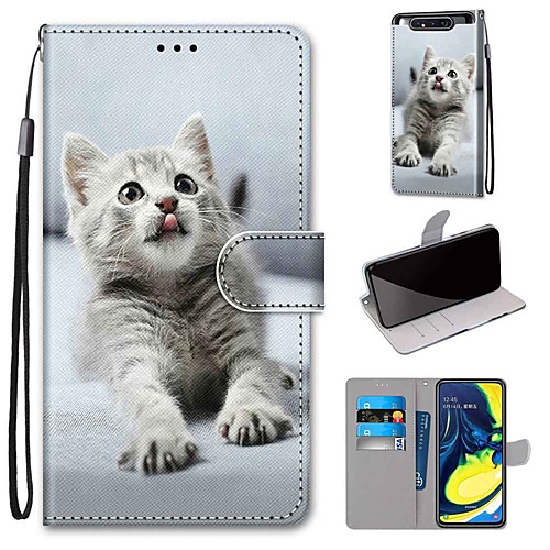 

Phone Case For Samsung Galaxy Full Body Case Leather S9 S9 Plus A6 (2018) A5 A8 2018 J6 J4 (2018) A7 S10 S10 Wallet Card Holder with Stand PU Leather TPU