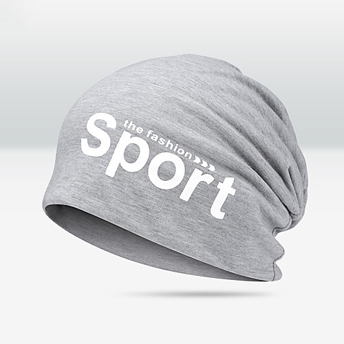 

Skull Caps Running Beanie Sweat Headband Women's Men's Headwear Running Cap Letter Thermal Warm Windproof Dust Proof for Fitness Running Jogging Autumn / Fall Winter Spring Dark Grey Grey Dark Navy