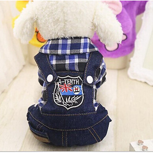 

Dog Cat Outfits Jumpsuit Winter Dog Clothes Fuchsia Green Red Costume Dalmatian Border Collie Bulldog Cotton Plaid / Check Stylish Simple Style XS S M L XL XXL