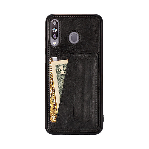 

Phone Case For Samsung Galaxy Back Cover Leather A90 A70 A10 A20 A30 Samsung Galaxy A50 Samsung Galaxy A80 A50s Card Holder Solid Color PU Leather TPU