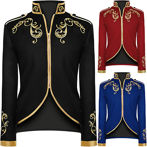 

Prince Aristocrat Victorian Steampunk Napoleon Jacket Winter Suits & Blazers Men's Costume Black / Red / Blue Vintage Cosplay Party Halloween Long Sleeve / Coat