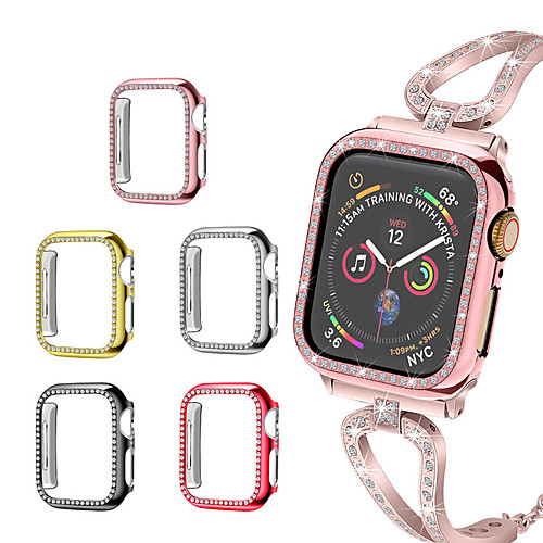 

Crystal Bling Protective Case For Apple Watch Series 5/4/3/2/1 Diamond PC Screen Protector Cover Bumper
