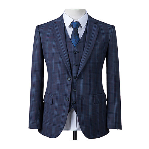 

Prussian blue windowpane custom suit