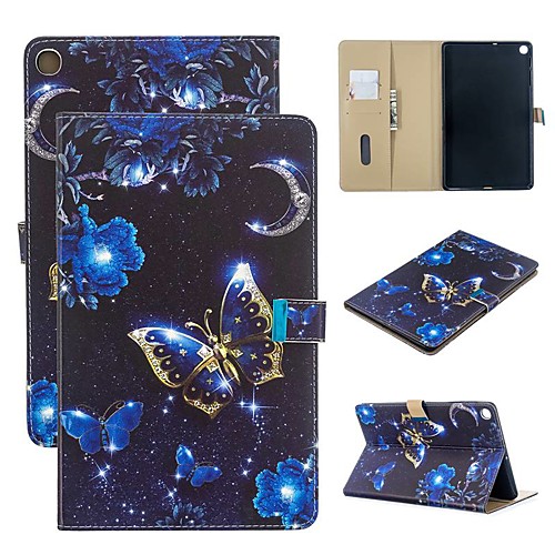 

Case For Samsung Galaxy Samsung Tab A 10.1(2019)T510 / galaxy tab A 9.7 T550 T555 / Samsung Tab A 8.0(2019)T290/295 Wallet / with Stand / Flip Full Body Cases Butterfly PU Leather