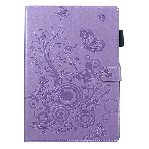 

Case For Apple iPad Air / iPad 4/3/2 / iPad (2018) Wallet / Card Holder / with Stand Full Body Cases Butterfly / Solid Colored PU Leather