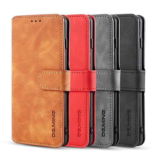 

DG.MING Leather Phone Case For Samsung Galaxy S21 Plus S20 Ultra S10 S9 Plus S8 Plus Wallet Card Holder Flip Full Body Cases Hard leather