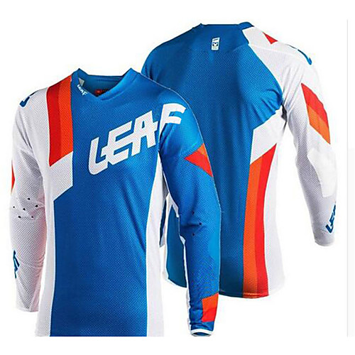 

21Grams Men's Long Sleeve Cycling Jersey Downhill Jersey Dirt Bike Jersey Winter Spandex Polyester Sky BlueWhite Patchwork Bike Jersey Top Mountain Bike MTB Road Bike Cycling Thermal Warm UV