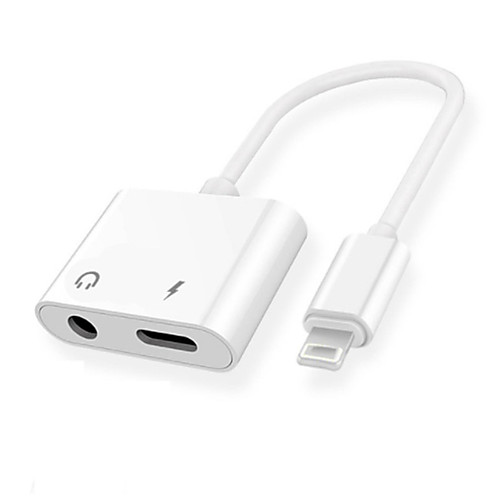 

2 in 1 Headphone Adapter For iPhone 7 8 X XS XR Phone Jack Adapter For Lightning To 3.5mm Audio Headphone Cable Charging