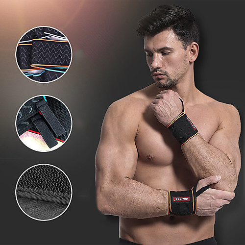 

AOLIKES Wrist Brace 2 pcs Sports Nylon Gym Workout Exercise & Fitness Weightlifting Durable Support For Men Women