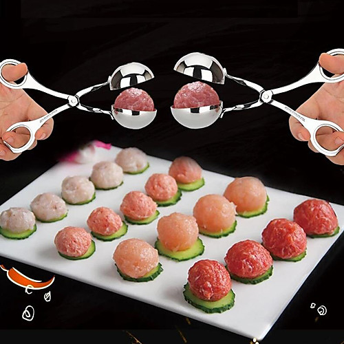 

2-Piece Set Meatball Maker Stainless Steel Stuffed Meatball Clip DIY Fish Meat Rice Ball Maker