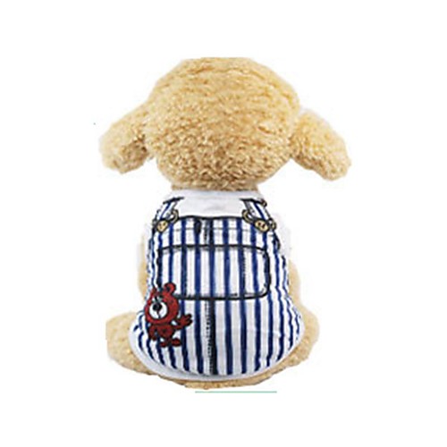 

Dog Cat Vest Dog Clothes Light Blue Blue Pink Costume Husky Corgi Beagle Cotton Stripes Character Bear Casual / Daily Simple Style XS S M L XL XXL
