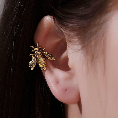 

Women's Clip on Earring Ear Cuff Retro Bee Earrings Jewelry Silver / Gold For Gift Holiday Club Bar Festival