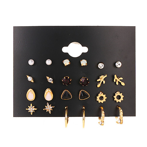

Women's Ear Piercing Stud Earrings Earrings Classic Mini Earrings Jewelry Gold For Engagement Daily Holiday Club Bar