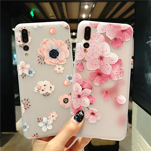 

Case for Huawei scene map Huawei P30 P30 Lite P30 Pro Flower pattern painted embossed matte TPU material all-inclusive mobile phone case