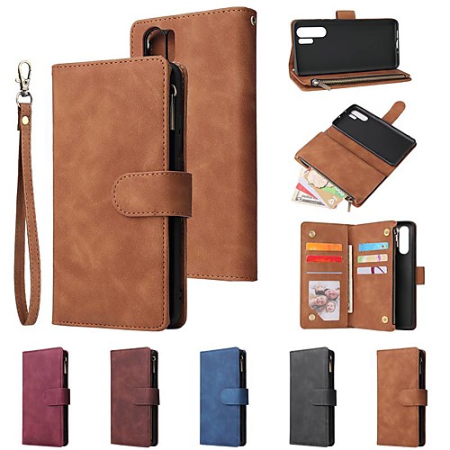 

Case For Huawei P30 Pro / P smart plus 2019 / Nova 5i Wallet / Card Holder / Shockproof Multi-Function Pocket PU Leather for Huawei P30 Lite / P Smart 2019 / P30