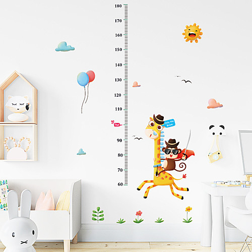 

Kids Height Chart Wall Sticker Decor Cartoon Giraffe Height Ruler Wall Stickers Home Room Decoration Wall Art Sticker Poster