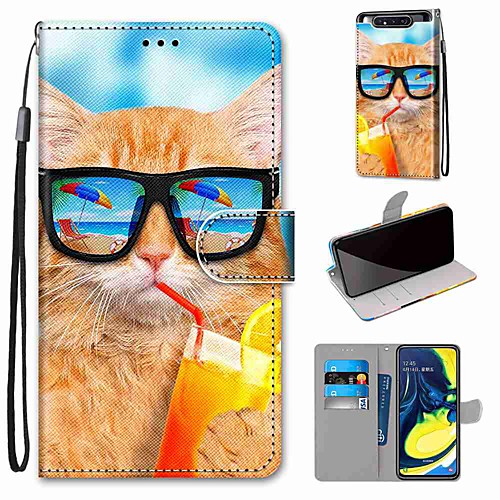 

Case For Samsung Galaxy S10 / S10 Plus / S10 E Wallet / Card Holder / with Stand Soda Cat PU Leather / TPU for A10s / A20s / A50(2019) / A70(2019) / A90(2019) / Note 10 Plus / J6 Plus(2018)