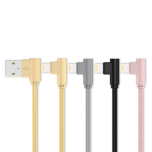 

Lightning Cable 0.2m(0.65Ft) Gold Plated / Quick Charge TPE USB Cable Adapter For iPhone