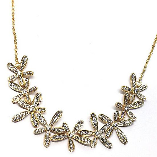 

Women's Choker Necklace Collar Necklace Classic Flower Precious Unique Design Fashion Gold Plated Chrome Gold 45 cm Necklace Jewelry 1pc For Street Daily