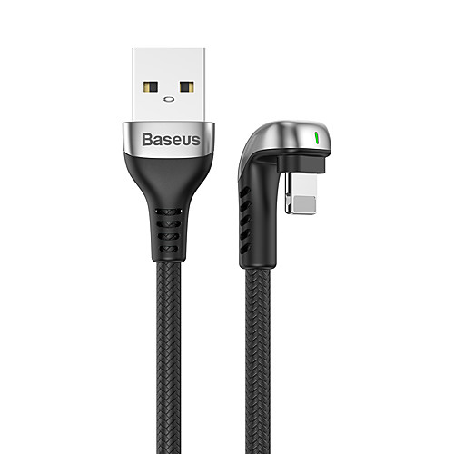 

Baseus Green U-shaped lamp Mobile Game Cable USB For iP 1.5A 2M Black
