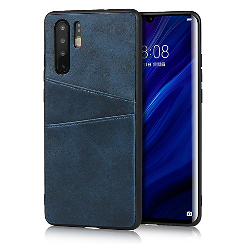 

Phone Case For Huawei Back Cover Leather Huawei P20 Pro Huawei P20 lite Huawei P30 Huawei P30 Pro Huawei P30 Lite Mate 30 Mate 30 Pro Card Holder Solid Color PU Leather