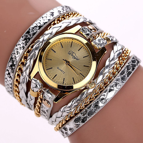 

Women's Bracelet Watch Analog Quartz Stylish Braided Bohemian Leopard Casual Watch / One Year / PU Leather