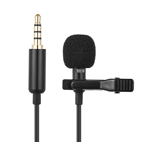 

Metal Microphone 3.5mm Jack Lavalier Tie Clip Microphone Mini Audio Mic for Computer Laptop Mobile Phone