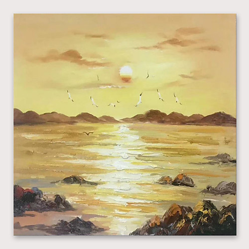 

Oil Painting Hand Painted Square Abstract Landscape Modern Stretched Canvas