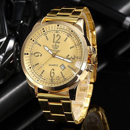 

Geneva Men's Steel Band Watches Digital Roman Numeral Stainless Steel Gold 30 m Casual Watch Analog - Digital Casual - Black Gold One Year Battery Life