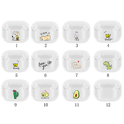 

AirPods Pro Case Transparent Full Protective Cover Shockproof Scratch-Resistant Compatible with Apple AirPods Pro Charging Case 2019 -Clear PC cartoon dog