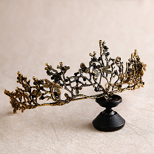 

Tiaras Wreaths Crown Masquerade Retro Vintage Gothic Alloy For Black Swan Cosplay Halloween Carnival Women's Costume Jewelry Fashion Jewelry