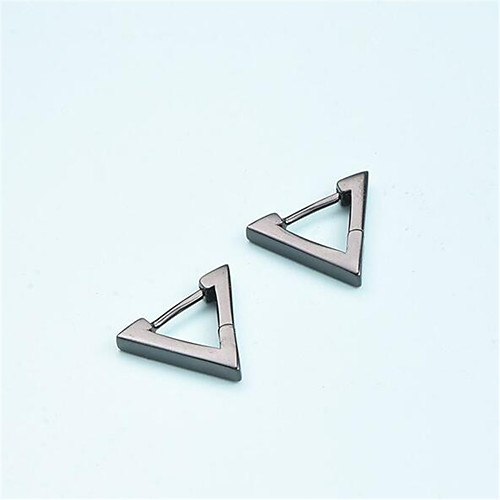 

Men's Stud Earrings Geometrical Precious Fashion Silver Plated Earrings Jewelry Silver / Black For Street Daily Work 1 Pair