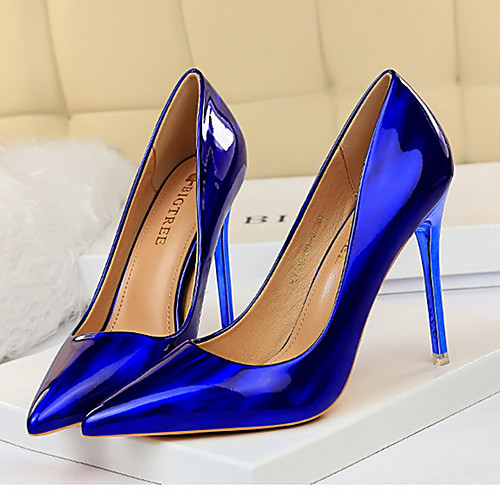

Women's Heels Stiletto Heel Pointed Toe Business Classic Party & Evening Patent Leather Solid Colored Black Red Blue