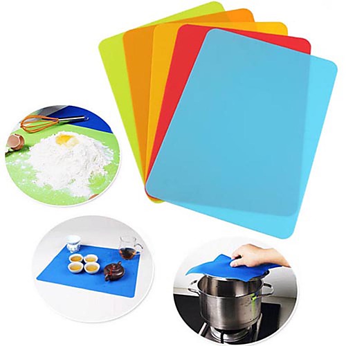 

3040cm Silicone Pad Mat Pastry Bakeware Mat Kitchen Non Stick Placemat Coaster Tableware Dish Drying Mat Heat Resistant Random Color