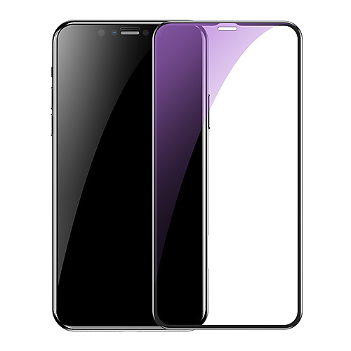 

Baseus 0.3mm Full-screen and Full-glass with anti-blue light Tempered Glass Film(2pcspackPasting Artifact) for iP6.1inch2019Black