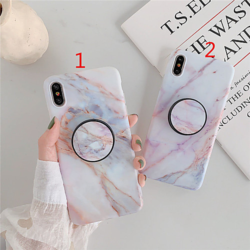 

Case for Apple scene map iPhone 11 11 Pro 11 Pro Max X XS XR XS Max 8 Simple Marble Pattern Fine Matte TPU Material IMD Craft Folding Bracket All Inclusive Mobile Phone Case