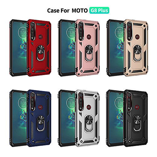 

Phone Case For Motorola Back Cover MOTO G6 Moto G6 Play Moto G7 Moto G7 Play Moto G7 Power Moto E5 Play Moto E5 MOTO E6 MOTO E6 plus MOTO G8PLUS Shockproof Ring Holder Solid Color TPU PC