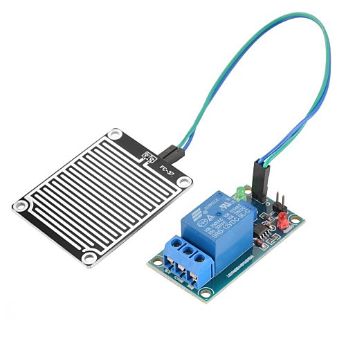 

12V Rain Water Raindrop Weather Humidity Sensor Sensitive Relay Control Module Kit for Arduino DIY