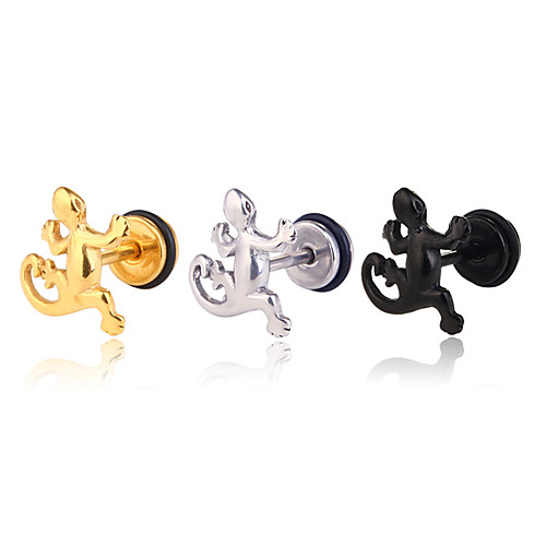 

Women's Men's Earrings Classic Mini Earrings Jewelry Silver / Gold / Black For Christmas Party Anniversary Carnival Festival 1pc