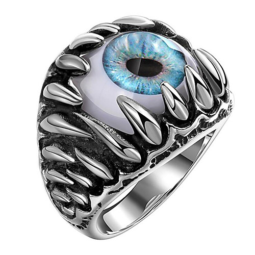 

Men Band Ring Geometrical Silver Steel Eyes Fashion 1pc 8 9 10 11 12 / Men's